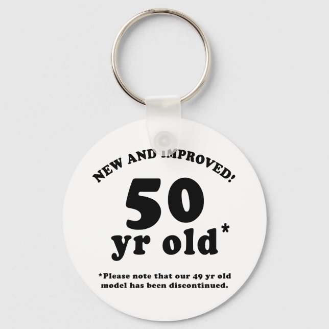50th Birthday Gag Gifts Key Ring (Front)