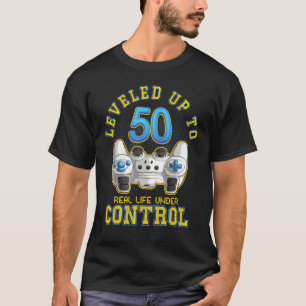 50th Birthday Gamer Levelled Up To 50 Years Gaming T-Shirt