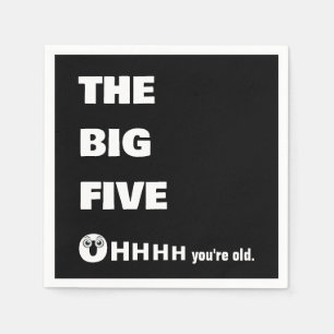 50th Birthday Getting Old Humour Napkin