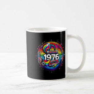 50th Birthday Gift 1976 Disco Peace Vintage Love Coffee Mug