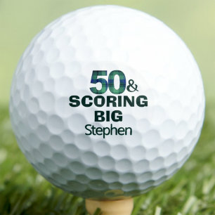 50th Birthday Gift for Husband Scoring Big Custom Golf Balls