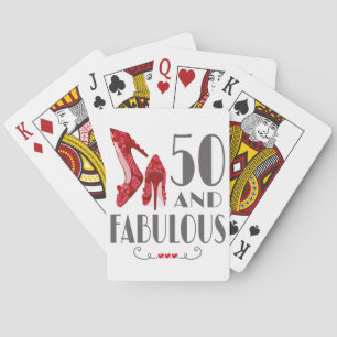 50th Birthday Gift Im 50 And Fabulous Gift Playing Cards