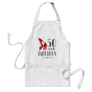 50th Birthday Gift Im 50 And Fabulous Gift Standard Apron