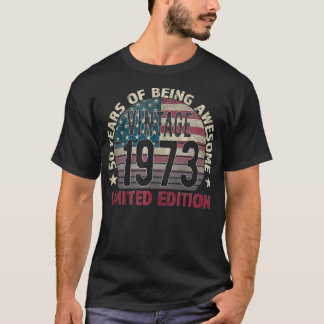 50th Birthday Gift men Vintage 1973 50 Years Old U T-Shirt