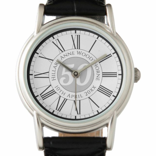50th Birthday Gift - Personalised Watch (Creator Uploaded)