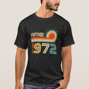 50th Birthday Gift Vintage 1972 Retro Bday 50 T-Shirt