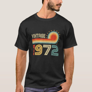 50Th Birthday Gift - Vintage 1972 Retro Bday 50 Ye T-Shirt