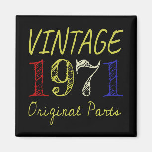 50th Birthday Gift Vintage Retro 1971 Magnet