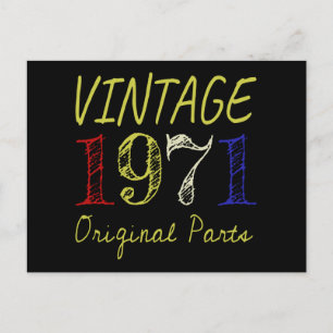 50th Birthday Gift Vintage Retro 1971 Postcard