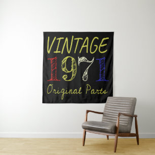 50th Birthday Gift Vintage Retro 1971 Tapestry