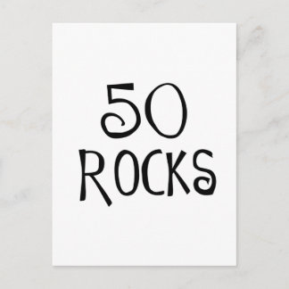 50th birthday gifts, 50 ROCKS Postcard