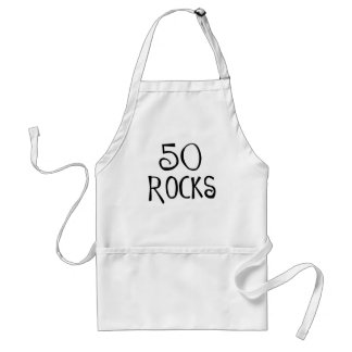 50th birthday gifts, 50 ROCKS! Standard Apron