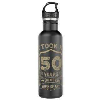 50th birthday gifts Men Women Funny Vintage 50 Yea 710 Ml Water Bottle