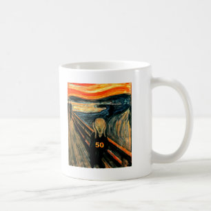 50th Birthday Gifts, The Scream 50! Coffee Mug