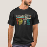 50th Birthday Gifts Vintage 1975 Cassette Tape T-Shirt<br><div class="desc">50th Birthday Gifts Vintage 1975 Cassette Tape Retro Vintage Shirt</div>