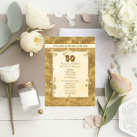 50th Birthday Golden Jubilee Vellum Invitations