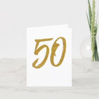 50th birthday golden personalised greeting