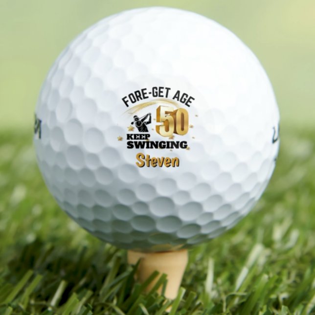 50th birthday golf balls 50 years funny gift (Creator Uploaded)