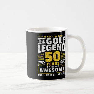 50th Birthday Golf Player 50 Years Old Golfer Coffee Mug