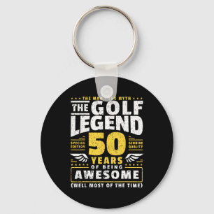 50th Birthday Golf Player 50 Years Old Golfer  Key Ring