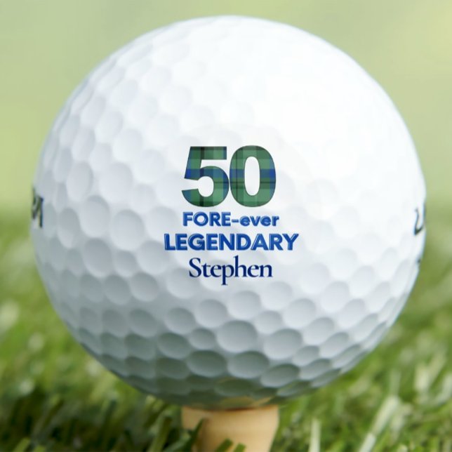 50th Birthday Golfer Gift, FORE-ever Legendary 50 Golf Balls (Creator Uploaded)