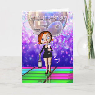 50th birthday greeting card - still nifty at 50