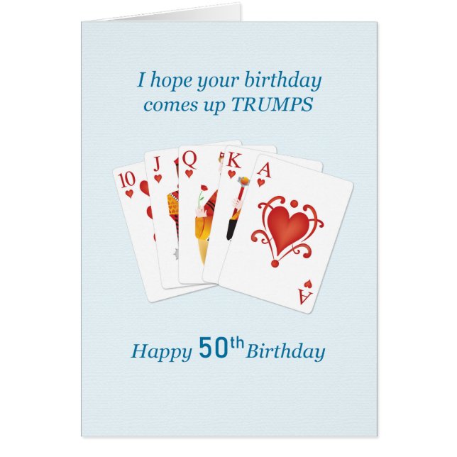 50th Birthday, Hearts Full House (Front)