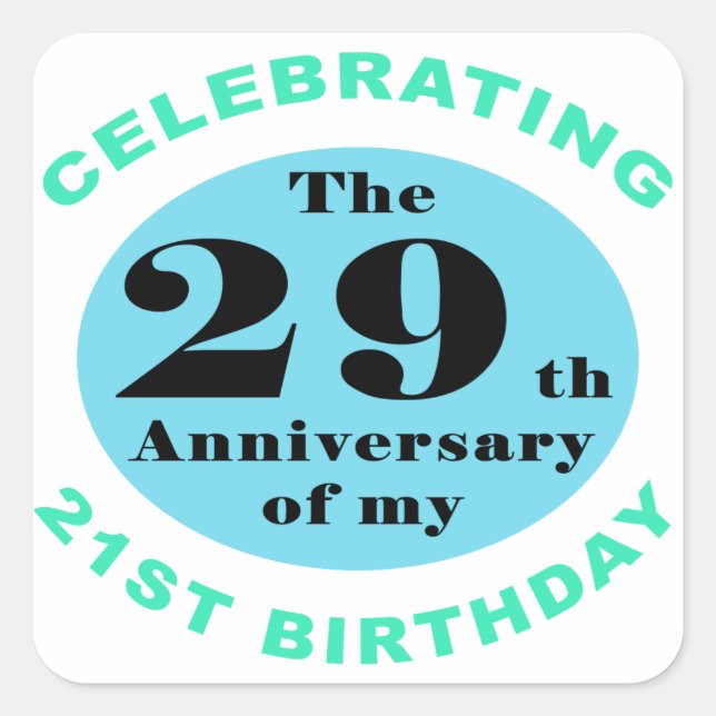 50th Birthday Humour Square Sticker (Front)