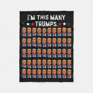 50th Birthday I'm This Many Trumps For Trump Suppo Fleece Blanket