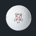 50th birthday initials personalised favour gift golf balls<br><div class="desc">Fun 50th birthday gift. Ideal party favour or gift for your golf loving friend or relative. Part of a collection.</div>