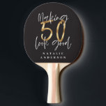 50th birthday initials personalized favor gift ping pong paddle<br><div class="desc">Fun 50th birthday gift. Ideal party favor or gift for your golf loving friend or relative. Part of a collection.</div>