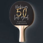 50th birthday initials personalized favor gift ping pong paddle<br><div class="desc">Fun 50th birthday gift. Ideal party favor or gift for your golf loving friend or relative. Part of a collection.</div>