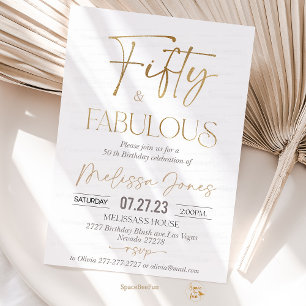 50th birthday Invitation Brunch Invitation