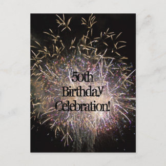 50th Birthday Invitation Postcard (Customise)