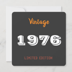 50th Birthday Invitation – Vintage 1976 Retro