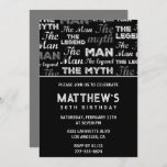 50th birthday invitations for him Men Myth Legend<br><div class="desc">50th birthday invitations for him Men Myth Legend</div>