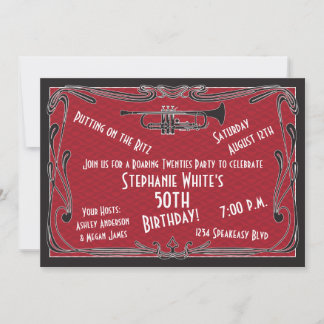 50th Birthday Invite Roaring Twenties Speakeasy