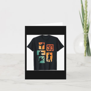50th Birthday Karate Taekwondo 50 Years Old Man Card