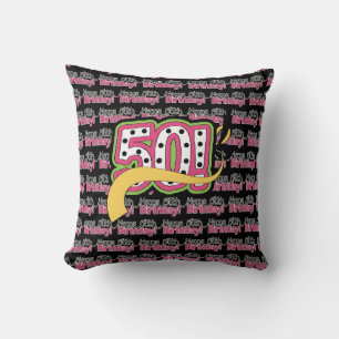 50th Birthday Keepsake Throw Pillow 20" x 20"