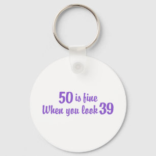 50th Birthday Key Ring