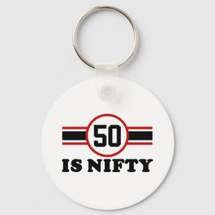 50th Birthday Key Ring