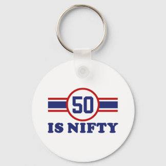 50th Birthday Key Ring