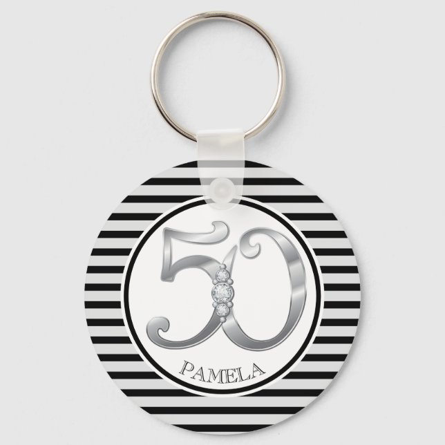50th Birthday Keychain (Front)