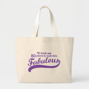 50th Birthday Large Tote Bag