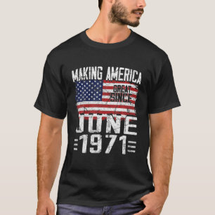 50Th Birthday Legends Were Born In July 1971 Vinta T-Shirt
