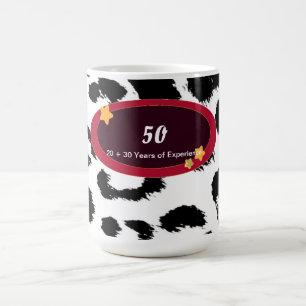 50th Birthday Leopard Fur Pattern Coffee Mug