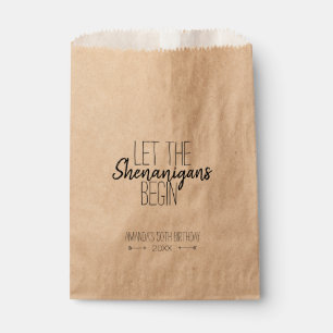 50th Birthday Let the Shenanigans Begin Custom Favour Bag