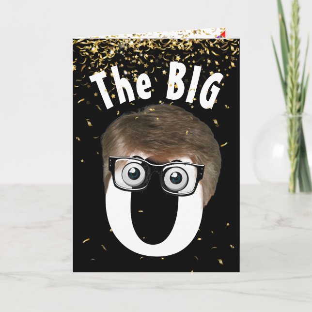 50th Birthday Man On Black Card (Front)