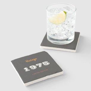 50th Birthday Marble Coaster – Vintage 1975 Limit