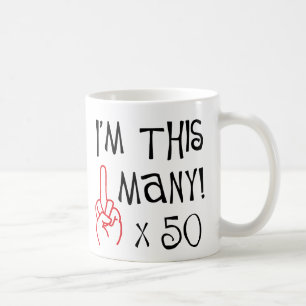 50th birthday Middle Finger Salute Coffee Mug